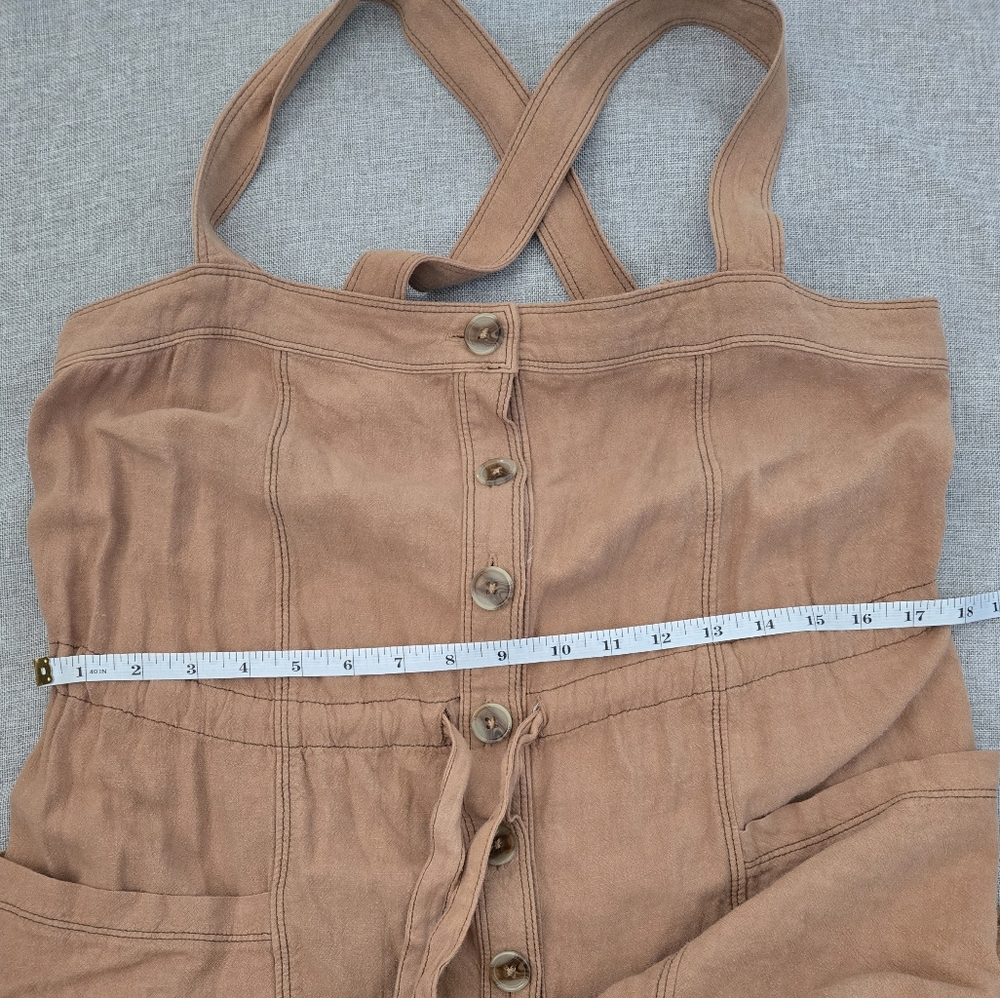 Free People Catch the Breeze Dress in Amber Waves Linen Blend Medium - Picture 13 of 15
